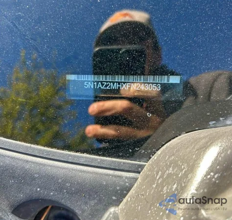 2015 Nissan Murano S z USA, uszkodzony, nr VIN 5N1AZ2MHXFN243053